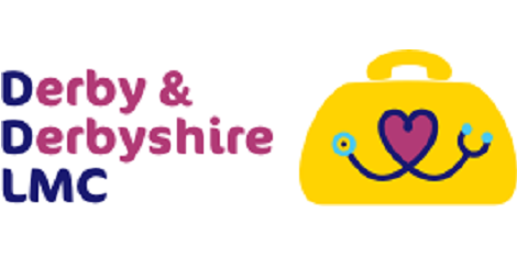 Derby & Derbyshire LMC A doctors bag with a stethoscope in the shape of a heart