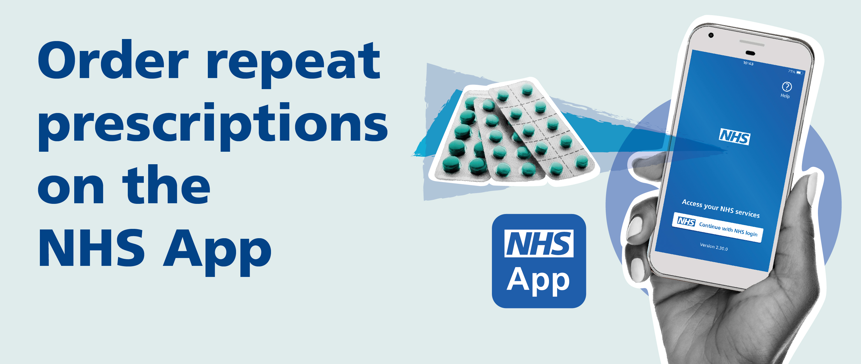 Order repeat prescriptions on the NHS app